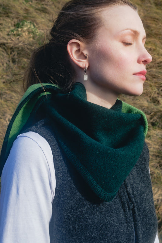 Triangle bandana scarf Green