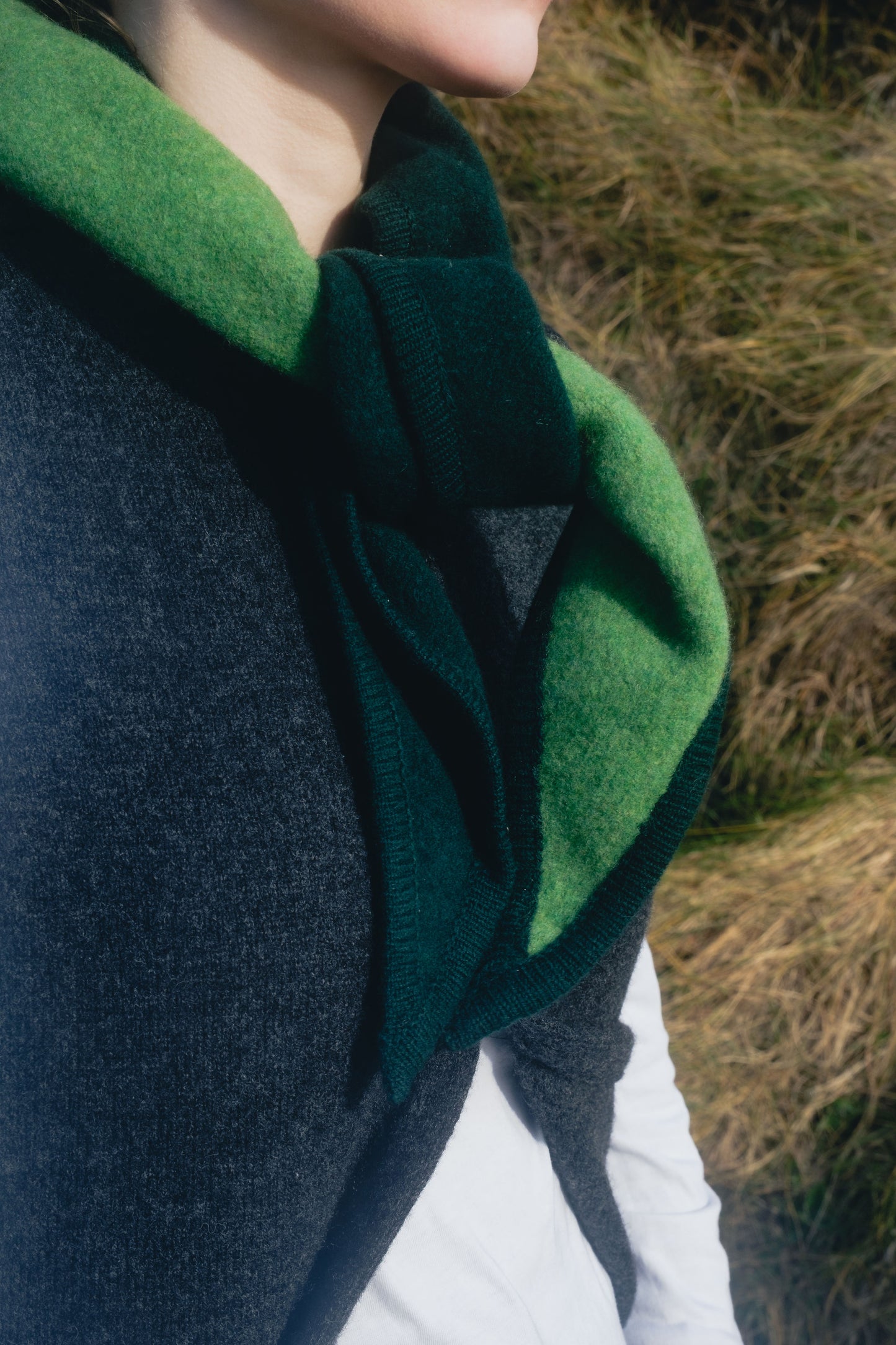 Triangle bandana scarf Green